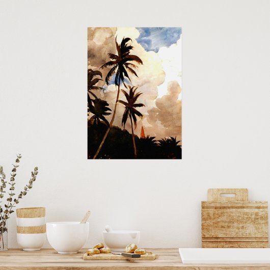 Homer - Palm Trees, Bahama's Poster (Keuken)
