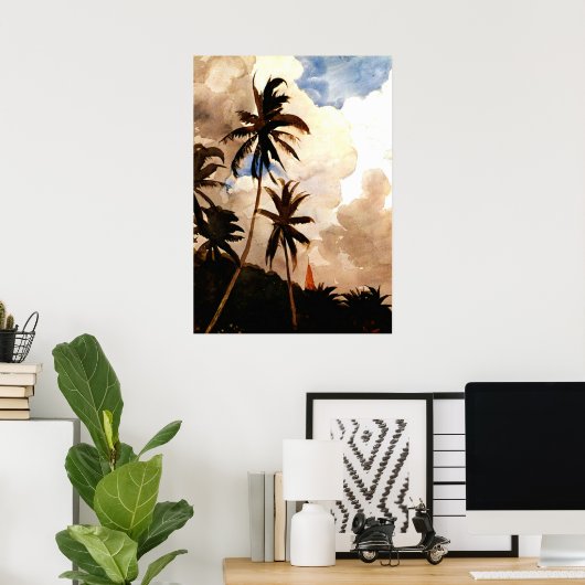 Homer - Palm Trees, Bahama's Poster (Thuiskantoor)