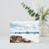 Homer - Sailboten bij Gloucester, schilderij van 1 Briefkaart (Staand voorkant)