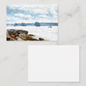 Homer - Sailboten bij Gloucester, schilderij van 1 Notitiekaartje (Voorkant / Achterkant)