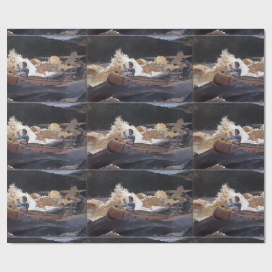  Homer Shooting The Rapids, Saguenay Cadeaupapier (Vlak)