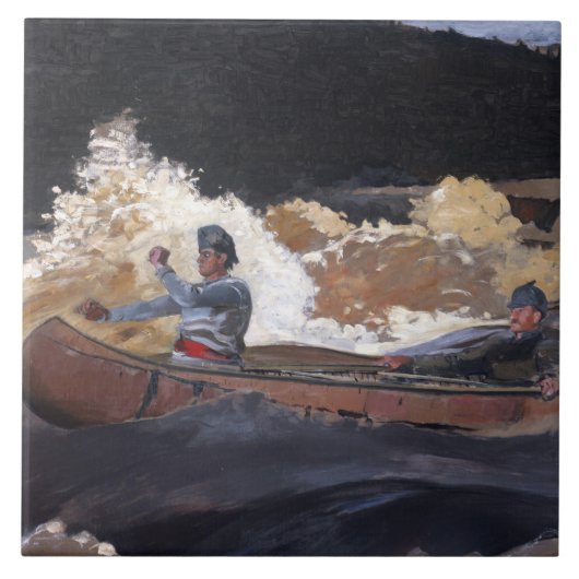 Homer Shooting The Rapids, Saguenay Tegeltje (Voorkant)