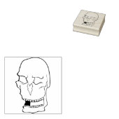 Homer Simpson schedel illustratie kunststempel Rubberstempel (Gestempeld)