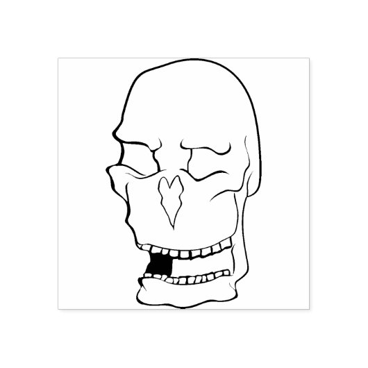 Homer Simpson schedel illustratie kunststempel Rubberstempel (Afrduk)