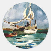 Homer - Sloop, Bermuda Ronde Sticker (Voorkant)