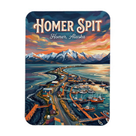 Homer Spit Alaska Ansichtkaart Magneet