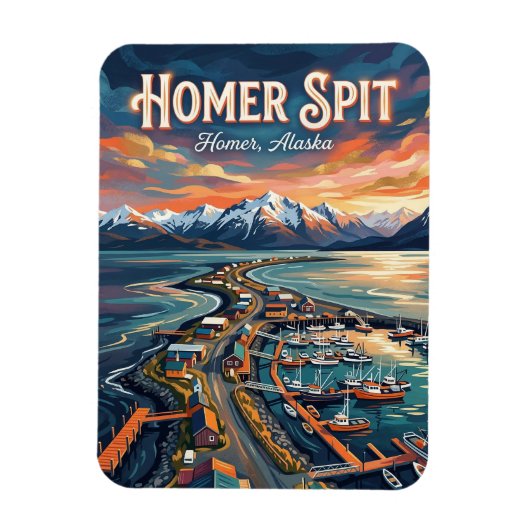 Homer Spit Alaska Ansichtkaart Magneet (Verticaal)