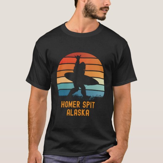 Homer Spit - Alaska Sasquatch Souvenir T-shirt (Voorkant)