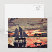 Homer - Sunset Fires, fijn kunstschilderij in wate Briefkaart (Voorkant / Achterkant)