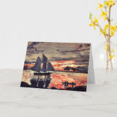 Homer - Sunset Fires, fijn kunstschilderij Kaart (Gele Bloem)