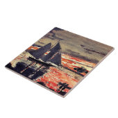 Homer - Sunset Fires, waterverf schilderij, Tegeltje (Zijkant)