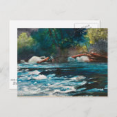 Homer - The Rapids, Hudson River, Adirondacks Briefkaart (Voorkant / Achterkant)