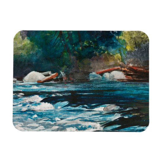 Homer - The Rapids, Hudson River, Adirondacks Magneet (Horizontaal)