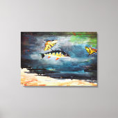 Homer - Vis en Butterflies, beroemd schilderij Canvas Afdruk (Voorkant)