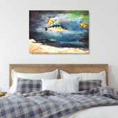 Homer - Vis en Butterflies, beroemd schilderij Canvas Afdruk (Insitu (Slaapkamer))