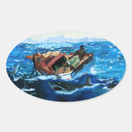 Homer's Gulfstream herzien Ovale Sticker