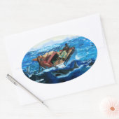 Homer's Gulfstream herzien Ovale Sticker (Envelop)