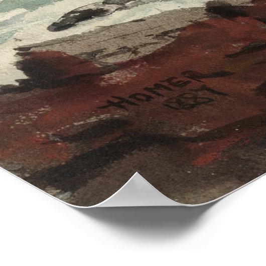 Homer's Prout's Neck, Breaking Wave Poster (Hoek)