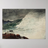 Homer's Prout's Neck, Breaking Wave Poster (Voorkant)