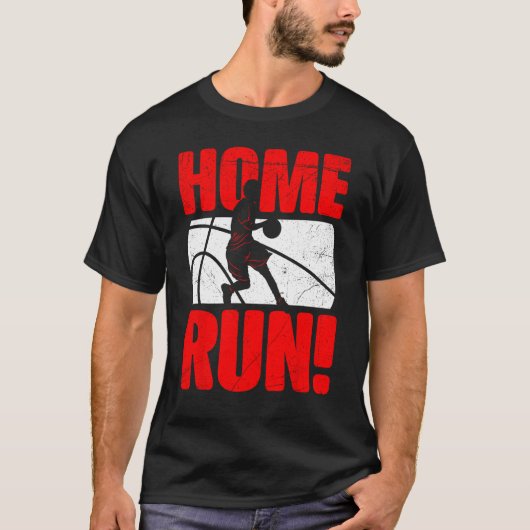 HomeRun Basketball Baseball Mash Up Hilarious Non T-shirt (Voorkant)