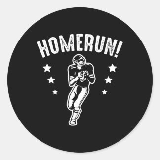 Homerun Football Baseball Mix False Sport  Ronde Sticker