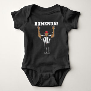 Homerun Football Baseball Referee Sport Humor Romper