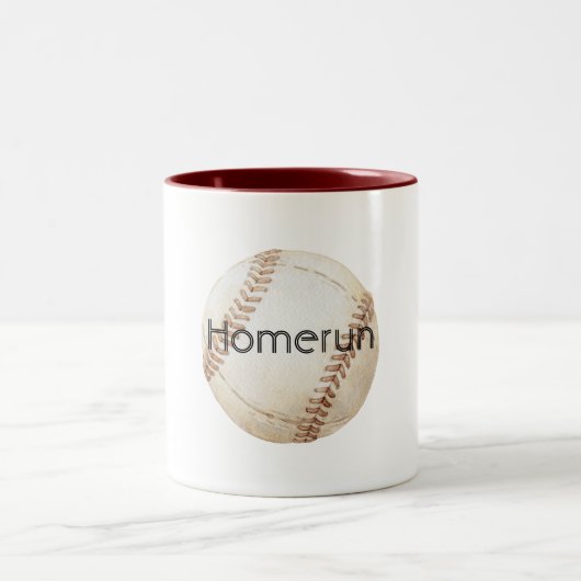 Homerun-honkbal Tweekleurige Koffiemok (Center)