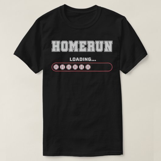 Homerun Loading Baseball Player Gfit Baseball T-shirt (Design voorkant)