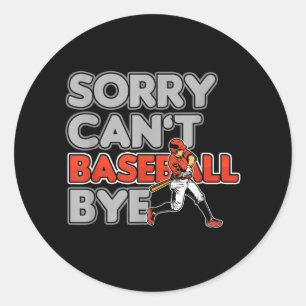 Homerun-softbal van de Baseball-batter Pitcher Ronde Sticker