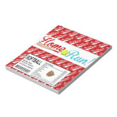 Homerun Softball Birthday Snoep Bar Wrapper Favors Notitieblok (Linkerzijde)