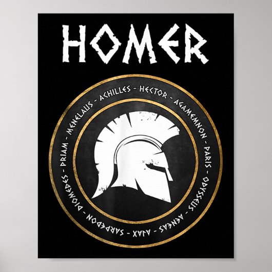 Homerus de Ilias en Odyssee Helden van de Trojaans Poster (Voorkant)