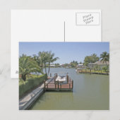 Homes en dokken op het kanaal Marco Island Florida Briefkaart (Voorkant / Achterkant)