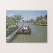 Homes en dokken op het kanaal Marco Island Florida Legpuzzel (Horizontaal)