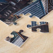 Homes gebouwd in Snowy Mountain Legpuzzel (Zijkant)