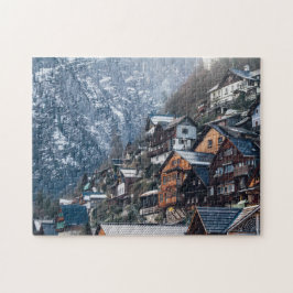 Homes gebouwd in Snowy Mountain Legpuzzel