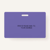 Homeschoing School ID Paars Badge (Achterkant)