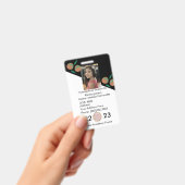 Homeschoing School ID Sinaasappels Foto Badge (Handheld)