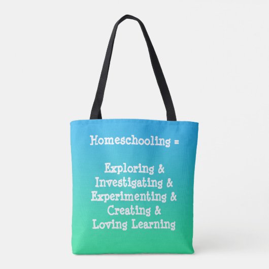 Homescholing Words Canvas tas (Achterkant)