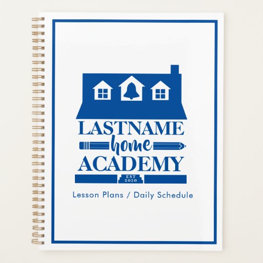 Homeschool Academy Blue House Lesson Plans Planner (Voorkant)