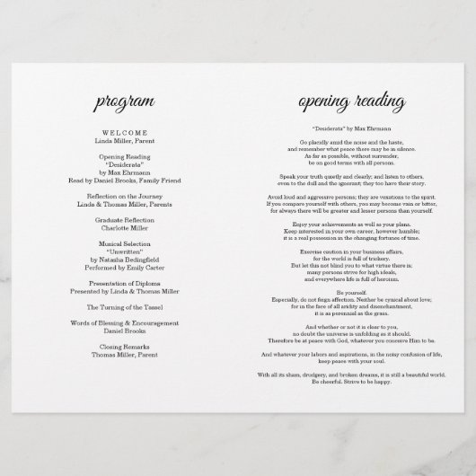 Homeschool Afstudeerprogramma Vouwfolder Flyer (Achterkant)