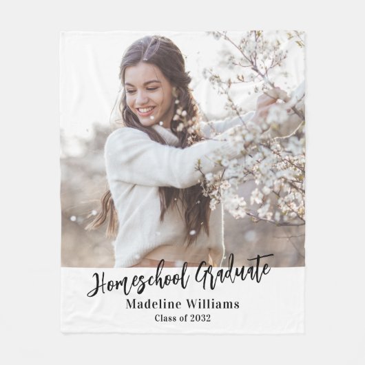Homeschool Afstuderen Afstuderen Foto Fleece Deken (Voorkant)