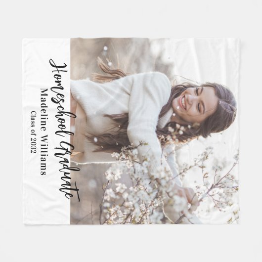 Homeschool Afstuderen Afstuderen Foto Fleece Deken (Voorkant (Horizontaal))