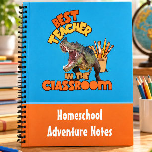 Homeschool Avontuur Notities Grappige Dinosaurus Notitieboek