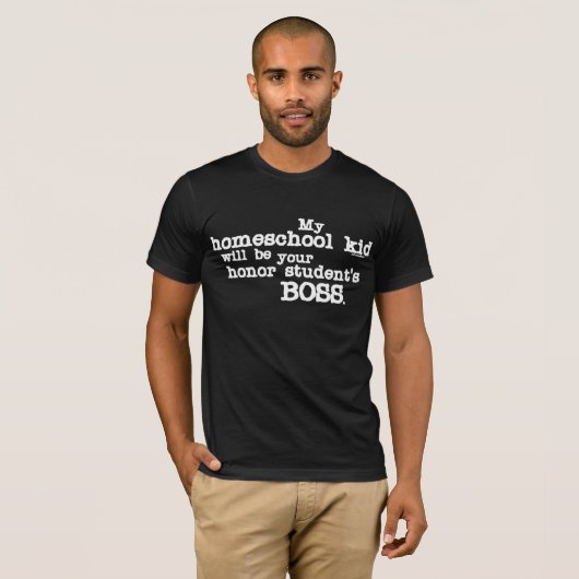 Homeschool Boss (Donker) T-shirt (Voorkant volledig)