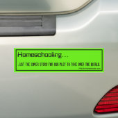 Homeschool Bumpersticker - Overnemen van de wereld (Op auto)