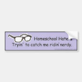 Homeschool Bumpersticker - Ridin' Nerdy (Voorkant)
