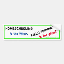 Homeschool bumpersticker - Veldtrip aan het doen