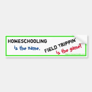 Homeschool bumpersticker - Veldtrip aan het doen