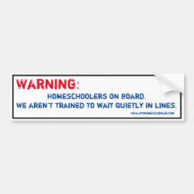 Homeschool Bumpersticker - Wachten in lijn