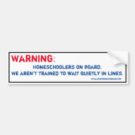 Homeschool Bumpersticker - Wachten in lijn